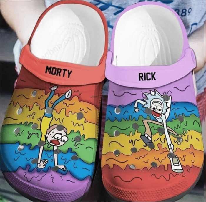 Rick And Morty Friendship Crocs Crocband Clog Comfortable Water Shoes BCL1817