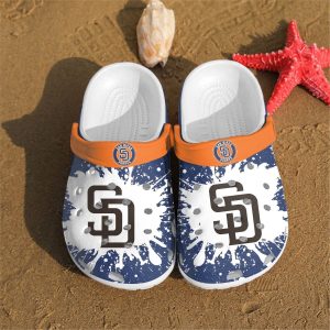 San Diego Padres Crocs Crocband Clog Comfortable Water Shoes In Blue BCL1467