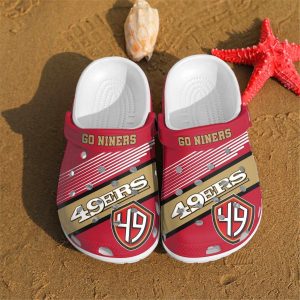 San Francisco 49ers Go Niners Crocs Crocband Clog Comfortable Water Shoes BCL1671