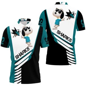 San Jose Sharks Snoopy For Fans Polo Shirt PLS2771
