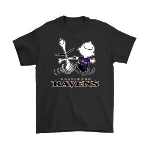Snoopy And Charlie Brown Happy Baltimore Ravens Fans Unisex T-Shirt Kid T-Shirt LTS224