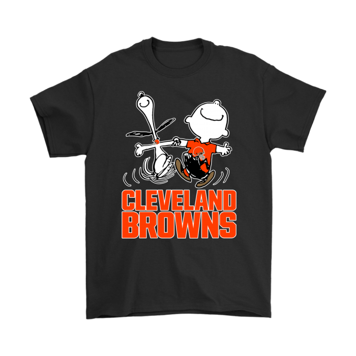 Snoopy And Charlie Brown Happy Cleveland Browns Fans Unisex T-Shirt Kid T-Shirt LTS2098
