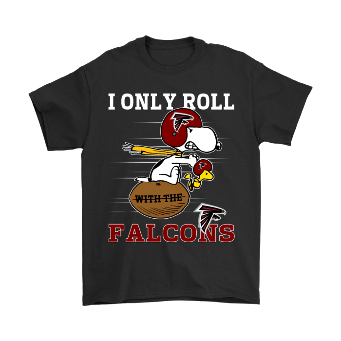 Snoopy And Woodstock I Only Roll With The Atlanta Falcons Unisex T-Shirt Kid T-Shirt LTS725