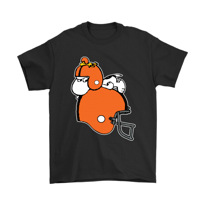 Snoopy And Woodstock Resting On Cleveland Browns Helmet Unisex T-Shirt Kid T-Shirt LTS2081