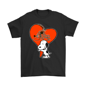 Snoopy Hugs The Cleveland Browns Heart Unisex T-Shirt Kid T-Shirt LTS2036