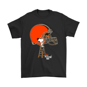 Snoopy Paints The Cleveland Browns Logo Football Unisex T-Shirt Kid T-Shirt LTS2061