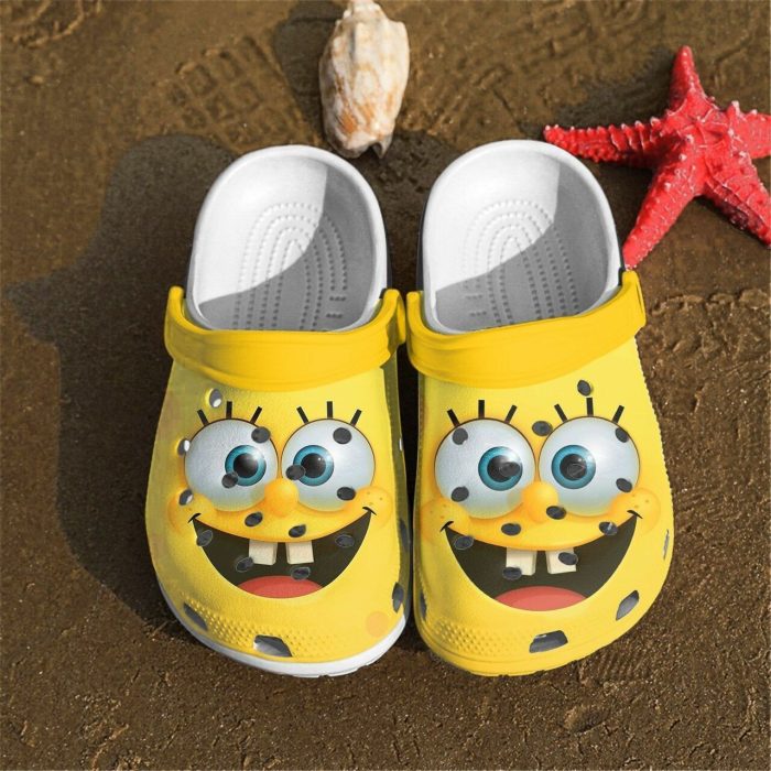 SpongeBob SquarePants Crocs Crocband Clog Comfortable Water Shoes In Yellow BCL1793