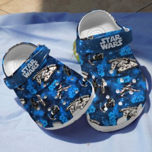 Star Wars Blue Ships Crocs Crocband Clog Comfortable Water Shoes BCL0208