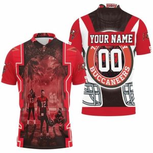 Tampa Bay Buccaneers 2021 NFL Champions Tom Brady And Teammate Personalized Polo Shirt PLS3405