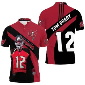 Tampa Bay Buccaneers Tom Brady 12 NFC South Division Champions Super Bowl 3D Polo Shirt PLS3147