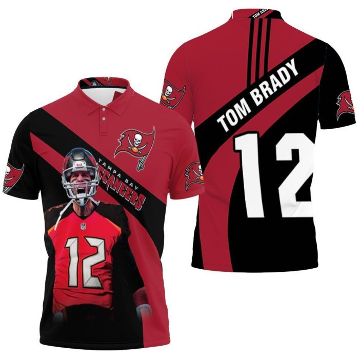 Tampa Bay Buccaneers Tom Brady 12 NFC South Division Champions Super Bowl 3D Polo Shirt PLS3147