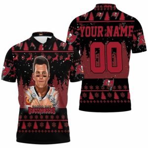 Tampa Bay Buccaneers Tom Brady Legend 12 Snow Pattern 3D Printed Personalized Polo Shirt PLS3357