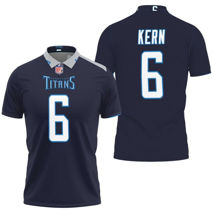 Tennessee Titans Brett Kern #6 Great Player NFL American Football Team New Game Polo Shirt PLS2921