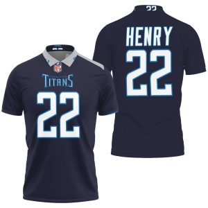 Tennessee Titans Derrick Henry #22 Great Player NFL American Football Team New Game Polo Shirt PLS2918
