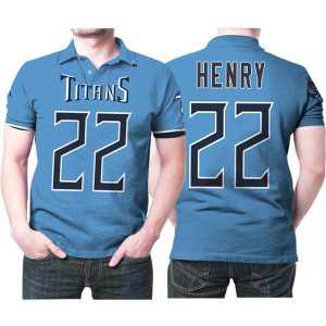 Tennessee Titans Derrick Henry 22 Youth Game Jersey Light Blue Jersey Style Polo Shirt PLS2577