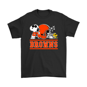 The Cleveland Browns Joe Cool And Woodstock Snoopy Mashup Unisex T-Shirt Kid T-Shirt LTS2001