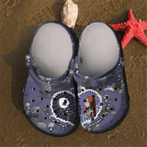 The Nightmare Before Christmas Purple Crocs Crocband Clog Comfortable Water Shoes BCL1799