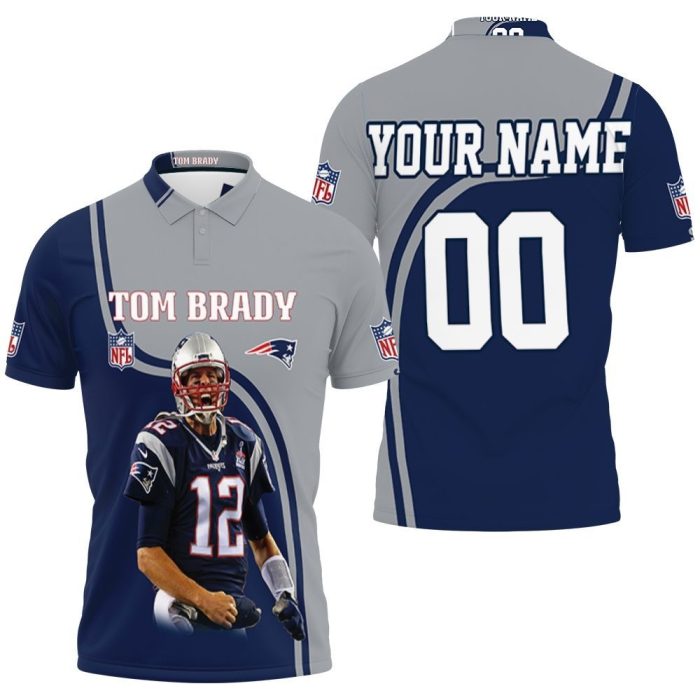 Tom Brady 12 New England Patriots Highlight Career Signatures For Fans Personalized Polo Shirt PLS3335