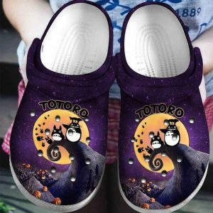 Totoro Dark Night Halloween Crocs Crocband Clog Comfortable Water Shoes BCL0173