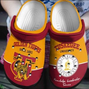 Tuskegee University Golden Tiger Crocs Crocband Clog Comfortable Water Shoes BCL1729