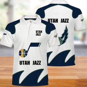 Utah Jazz Print Casual Summer Polo Shirt PLS2813