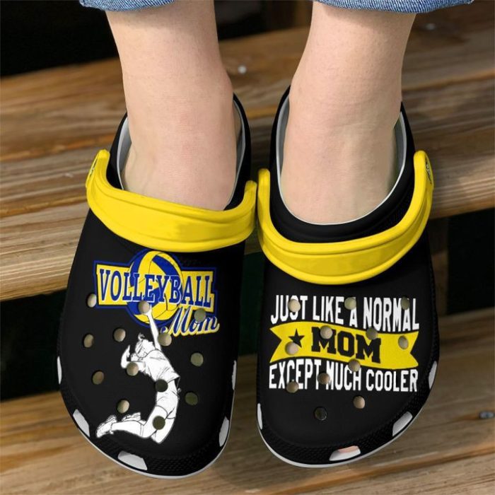 Volleyball Cool Mom Black Crocs Crocband Clog Comfortable Water Shoes BCL1756