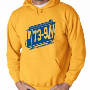 73-9 Gold Golden State Warriors Steph Curry Record Hooded Sweatshirt Hoodie