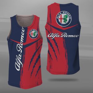 Alfa Romeo Unisex Tank Top Basketball Jersey Style Gym Muscle Tee JTT029
