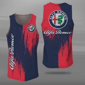 Alfa Romeo Unisex Tank Top Basketball Jersey Style Gym Muscle Tee JTT070