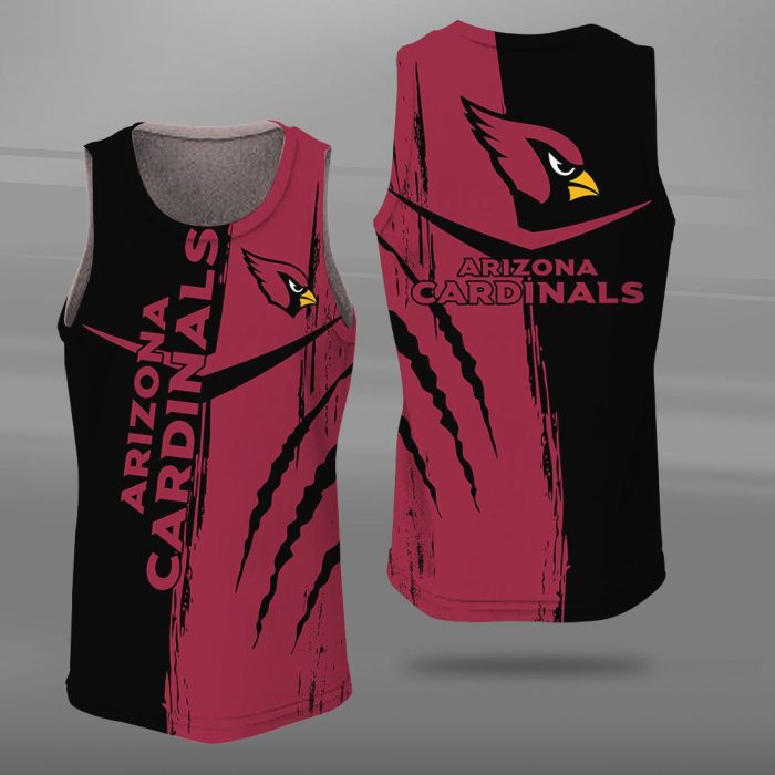 Arizona Cardinals Unisex Tank Top Basketball Jersey Style Gym Muscle Tee JTT271