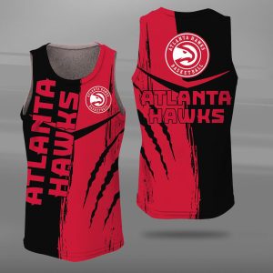 Atlanta Hawks Unisex Tank Top Basketball Jersey Style Gym Muscle Tee JTT128