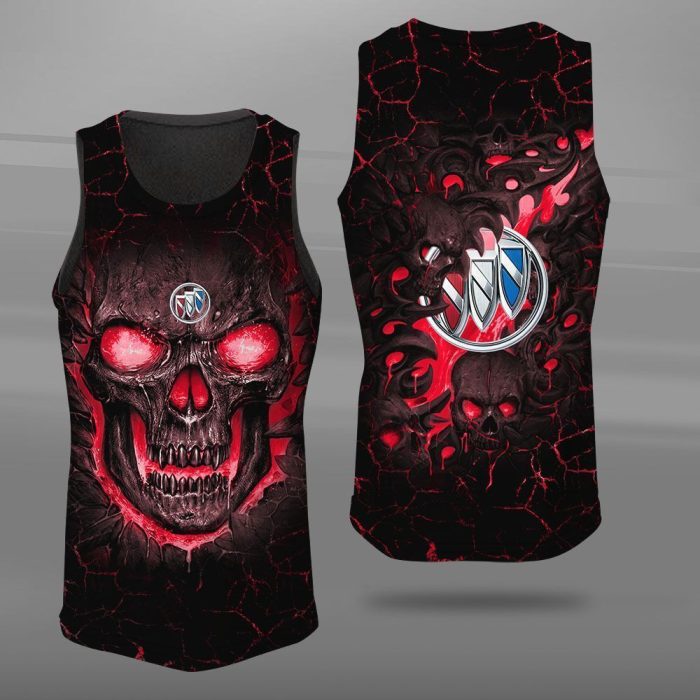 BUICK Skull Unisex Tank Top Basketball Jersey Style Gym Muscle Tee JTT597