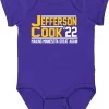 Baby Onesie Dalvin Cook Justin Jefferson Minnesota Vikings 2022 Creeper Romper