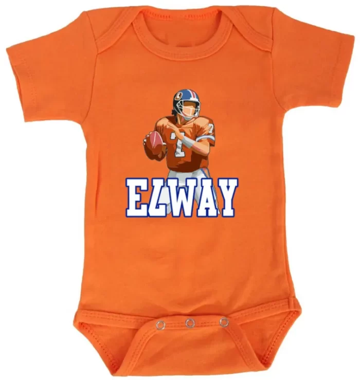 Baby Onesie John Elway Denver Broncos Pic Creeper Romper