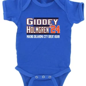 Baby Onesie Josh Giddey Chet Holmgren Oklahoma City Thunder Okc 2024 Creeper Romper