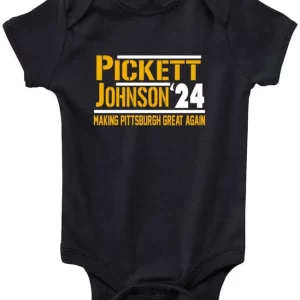 Baby Onesie Kenny Pickett Diontae Johnson Pittsburgh Steelers 2024 Creeper Romper