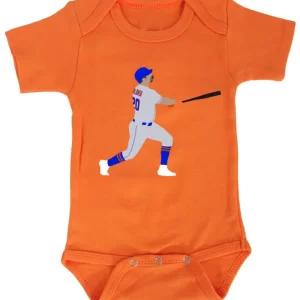 Baby Onesie Pete Alonso New York Mets Polar Bear Pete "Home Run Pic" Creeper Romper