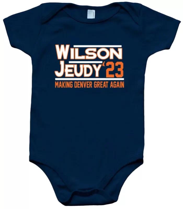 Baby Onesie Russell Wilson Jerry Jeudy 23 Election Denver Broncos Creeper Romper