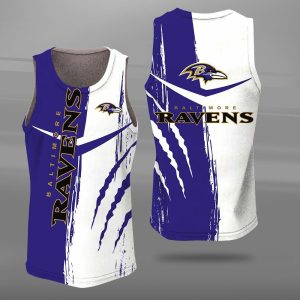 Baltimore Ravens Unisex Tank Top Basketball Jersey Style Gym Muscle Tee JTT259