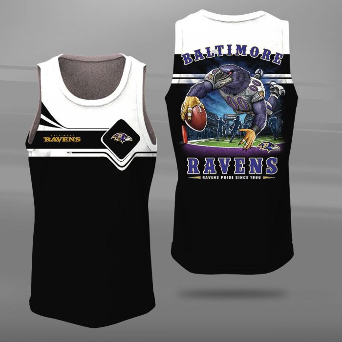Baltimore Ravens Unisex Tank Top Basketball Jersey Style Gym Muscle Tee JTT292