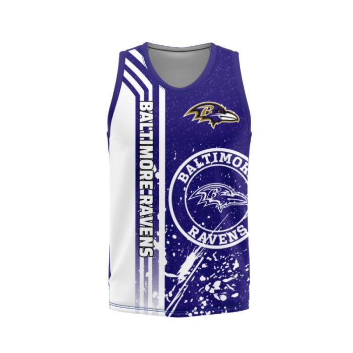 Baltimore Ravens Unisex Tank Top Basketball Jersey Style Gym Muscle Tee JTT764