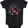 Black Baby Onesie Kawhi Leonard Toronto Raptors Old Dinosaur Logo Creeper Romper