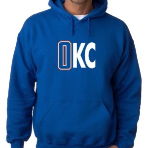 Blue Russell Westbrook Oklahoma City "0Kc" Hooded Sweatshirt Hoodie