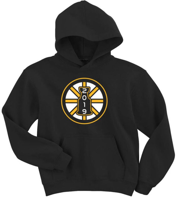 Boston Bruins 2019 Stanley Cup Champions Champs "Cup Logo" Hooded Sweatshirt Unisex Hoodie