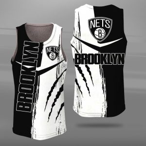 Brooklyn Nets Unisex Tank Top Basketball Jersey Style Gym Muscle Tee JTT209