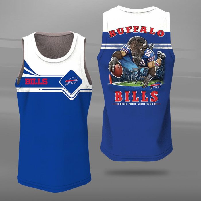 Buffalo Bills Unisex Tank Top Basketball Jersey Style Gym Muscle Tee JTT257
