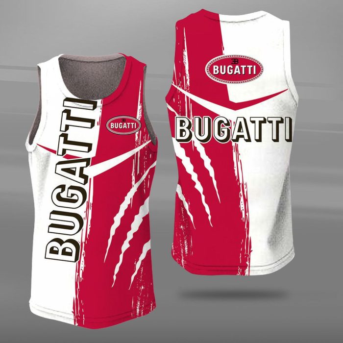 Bugatti Unisex Tank Top Basketball Jersey Style Gym Muscle Tee JTT052
