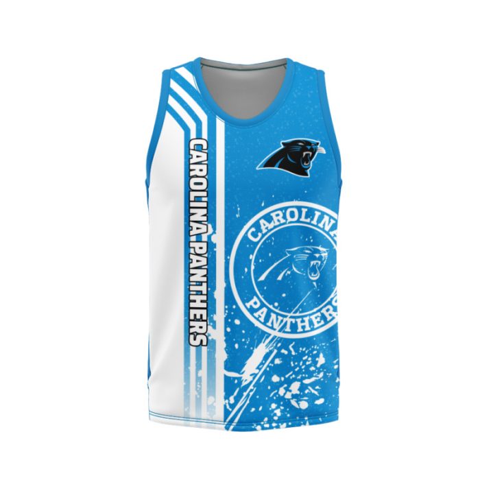 Carolina Panthers Unisex Tank Top Basketball Jersey Style Gym Muscle Tee JTT913