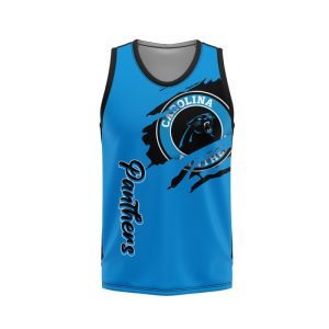 Carolina Panthers Unisex Tank Top Basketball Jersey Style Gym Muscle Tee JTT914