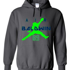 Charcoal Doug Baldwin Seattle Seahawks "Air Baldwin" Hooded Sweatshirt Hoodie